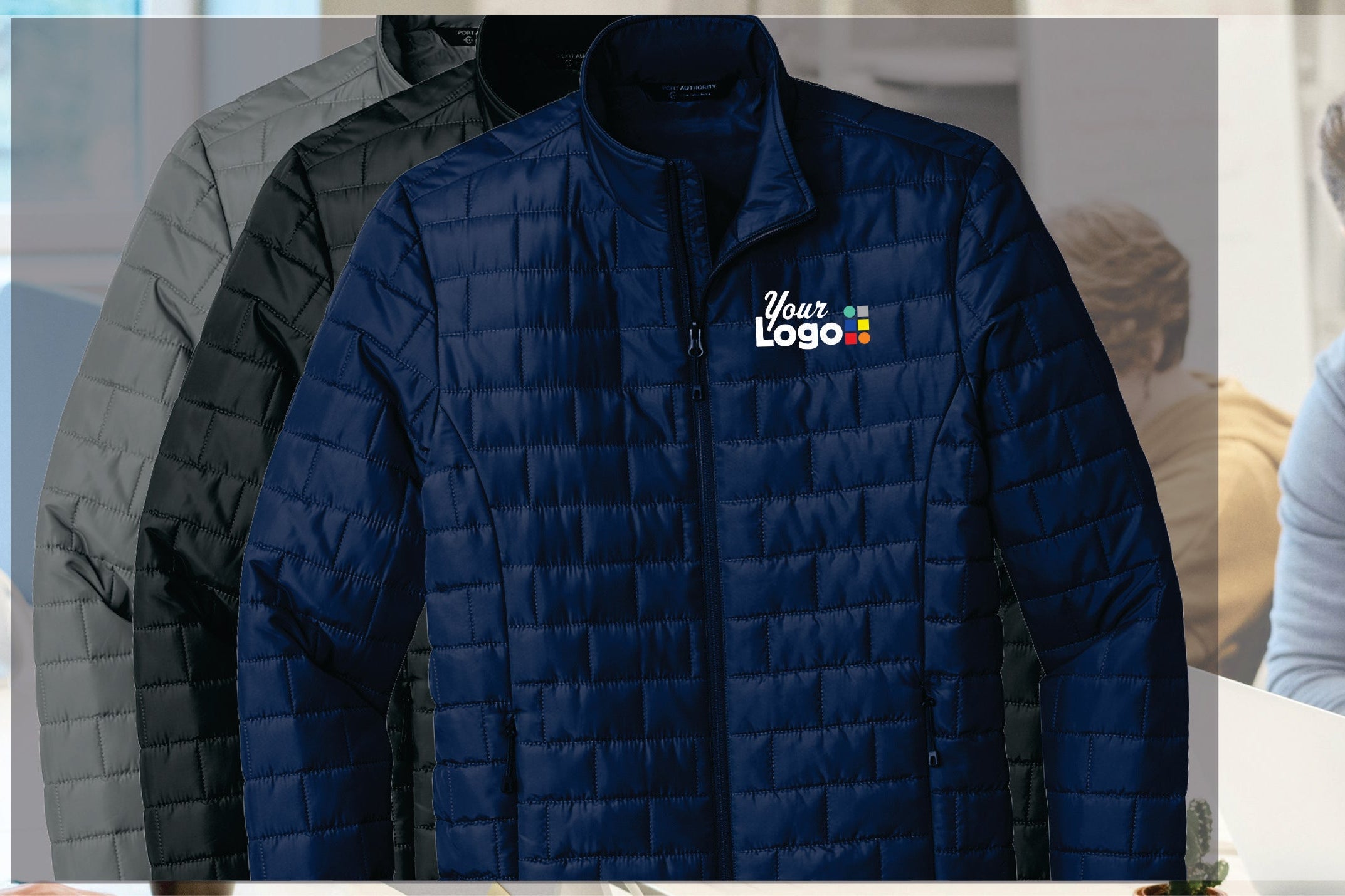 Custom jackets with logo – personalized outerwear for men and women. Branded team jackets, staff uniforms, and promotional apparel designed for comfort, durability, and style. Shop premium customizable jackets with fast delivery for businesses and events.
