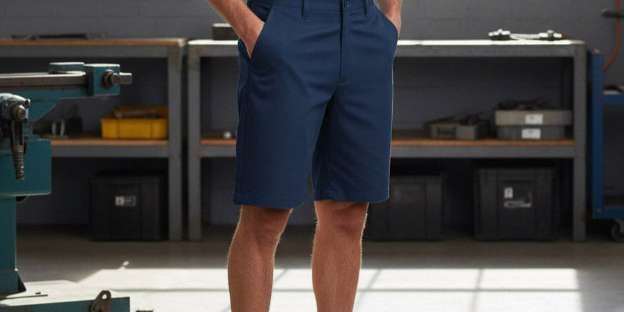 Durable work shorts for men and women – comfortable, professional shorts ideal for outdoor work, active jobs, and everyday use. High-quality, long-lasting workwear designed for performance, mobility, and team uniforms.