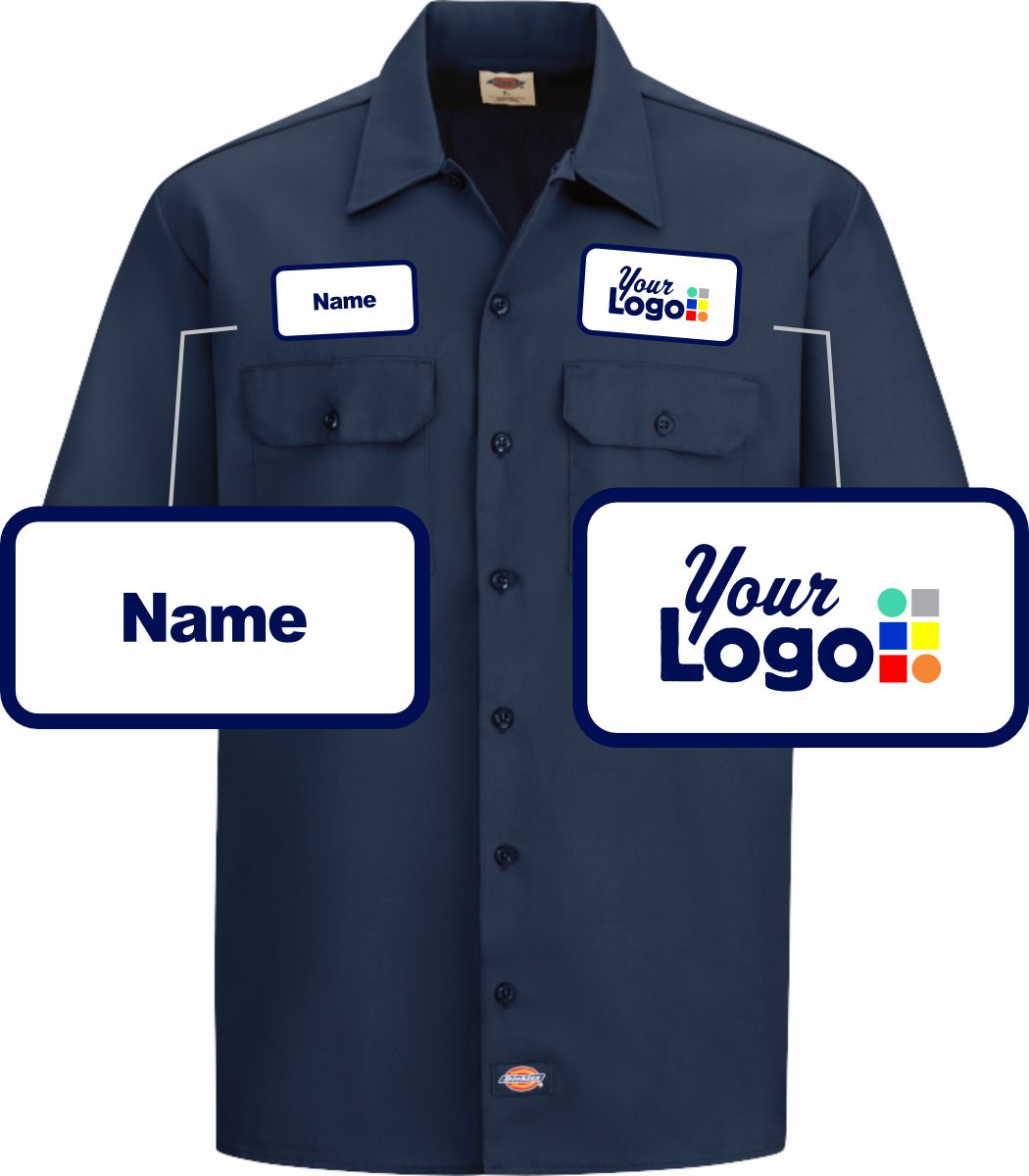 Dickies S/S Traditional Custom Work Shirt, color: Navy