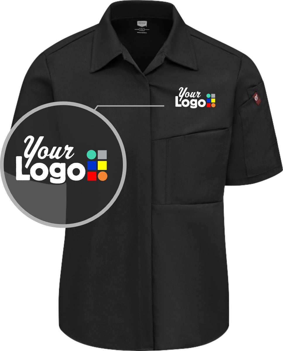RedKap S/S Airflow with Oilblok Custom Cook Shirt, color: Black