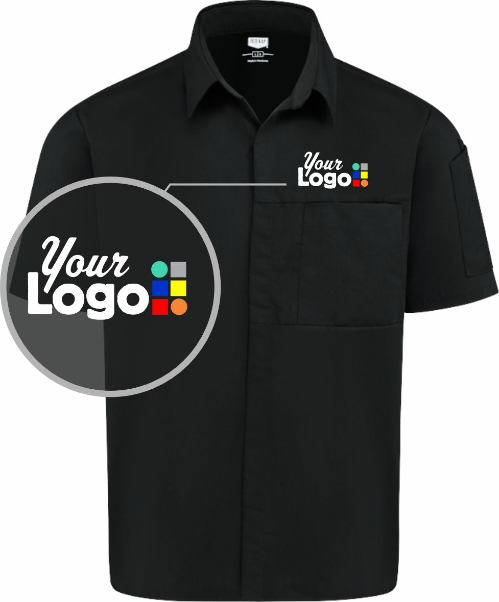 RedKap S/S Airflow with Oilblok Custom Cook Shirt, color: Black