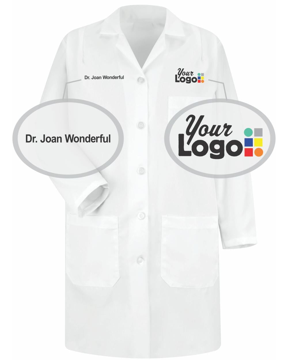RedKap Standard Custom Medical Coat, color: White