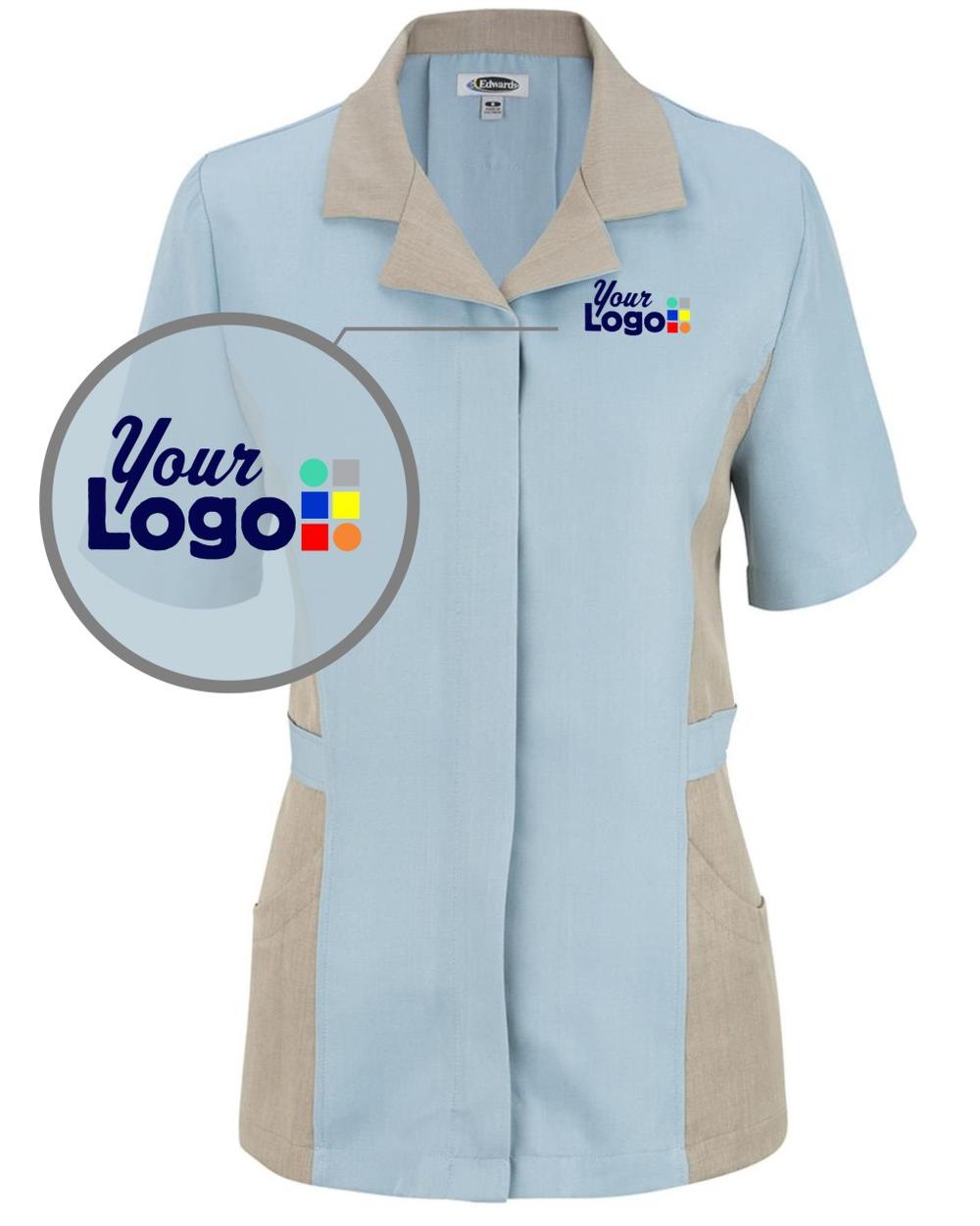 Edwards Premier Tunic Custom Housekeeping Coat, color: Glacier Blue