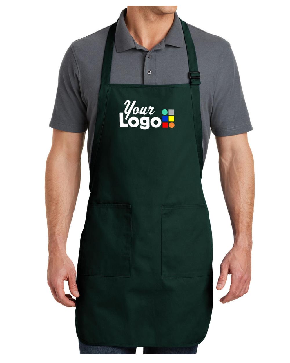 Port Authority Full-Length Bib Custom Apron, color: Hunter