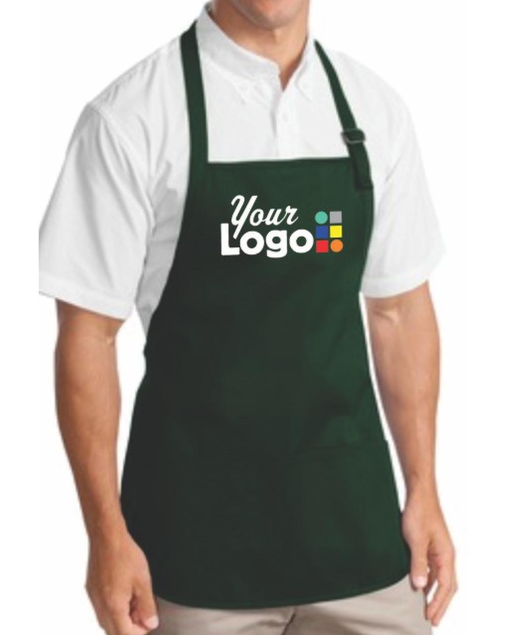 Port Authority Med-Length Bib Custom Apron, color: Hunter
