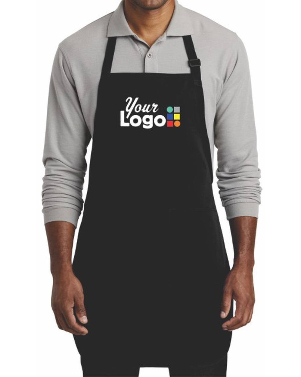 Port Authority Full-Length Blend Bib Custom Apron, color: Black
