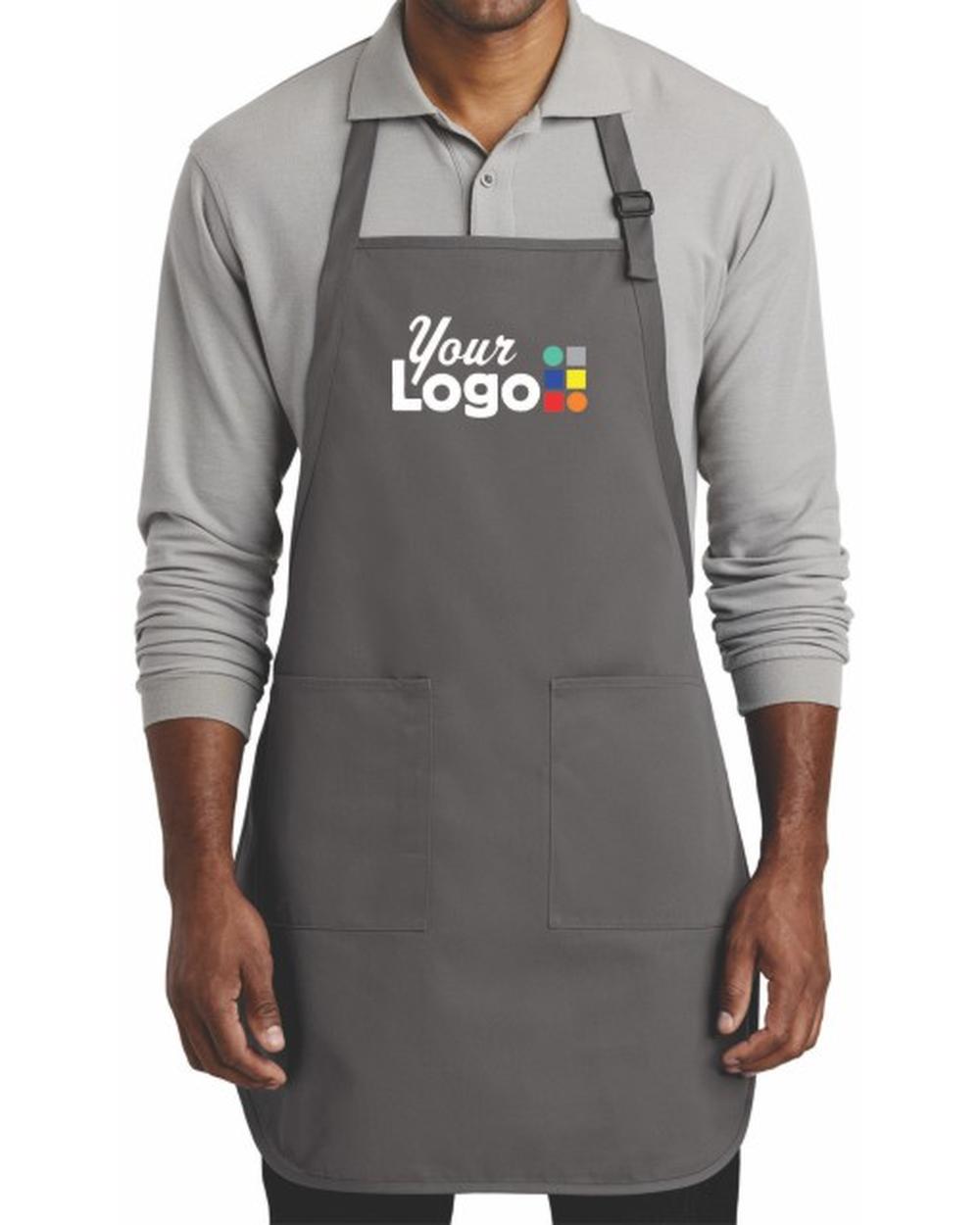 Port Authority Full-Length Blend Bib Custom Apron, color: Charcoal