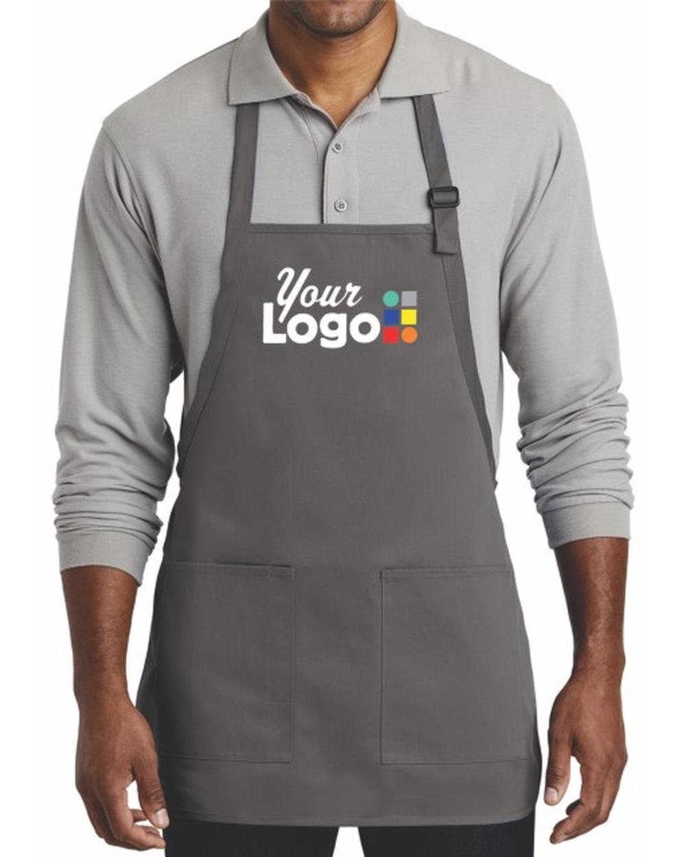 Port Authority Medium-Length Custom Apron, color: Charcoal