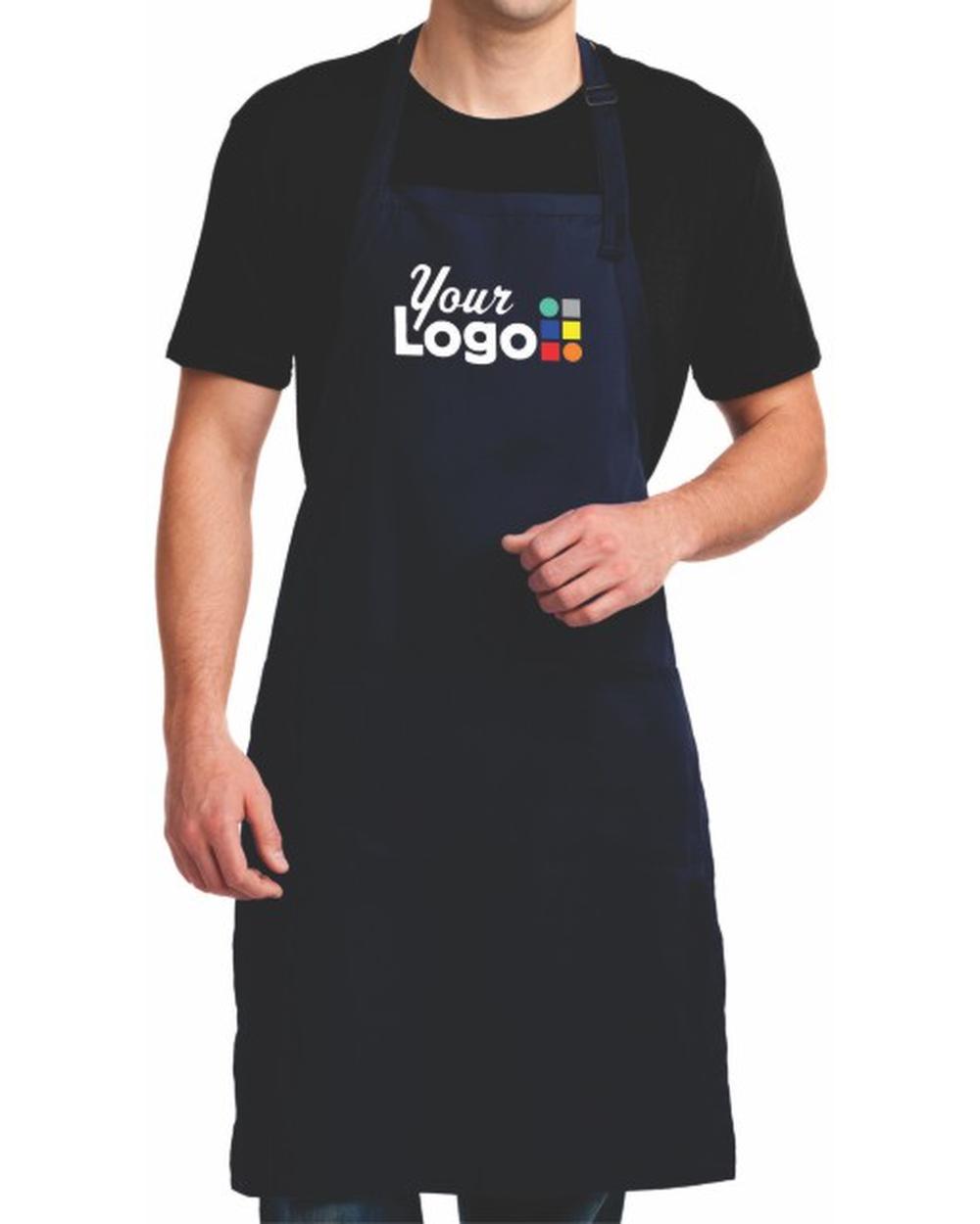 Port Authority Full-Size Bib Custom Apron, color: Navy