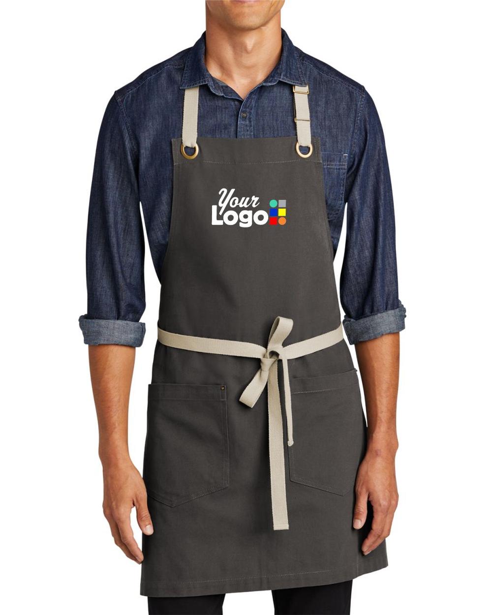 Port Authority Canvas Adjustable 2-Pocket Custom Apron, color: Magnet/Stone