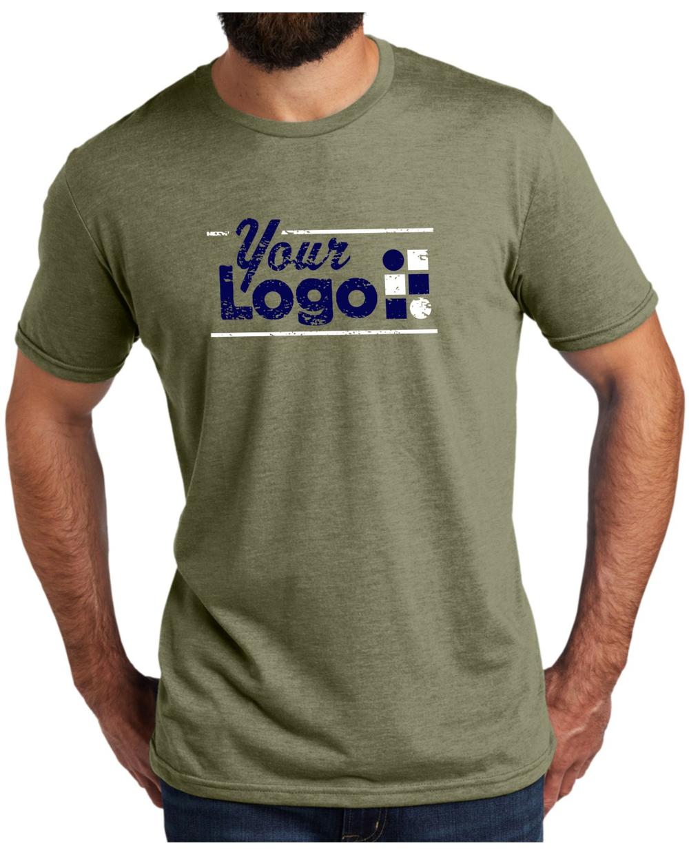 Allmade S/S Tri-Blend Custom T-Shirt, color: Olive You Green