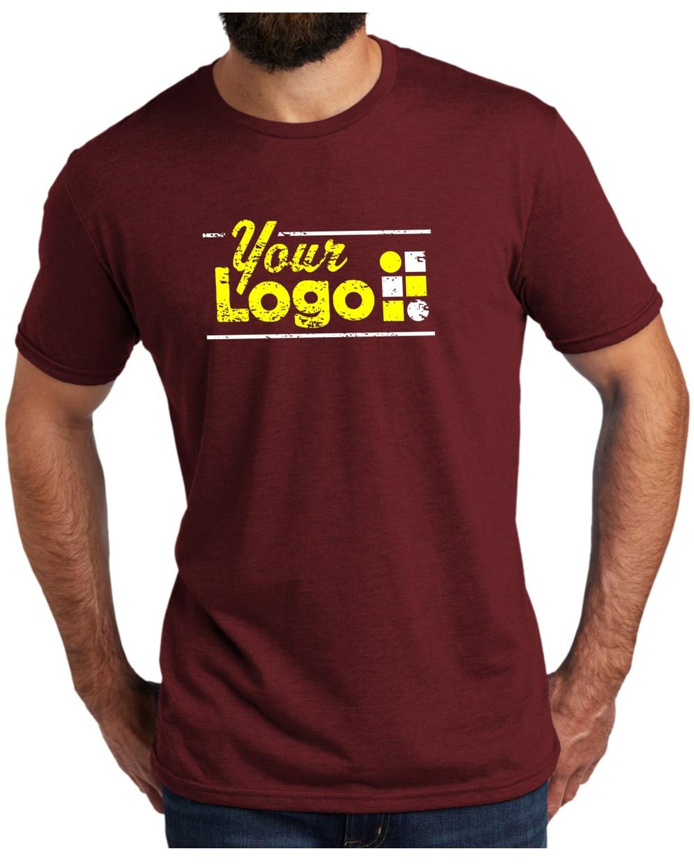 Allmade S/S Tri-Blend Custom T-Shirt, color: Vino Red