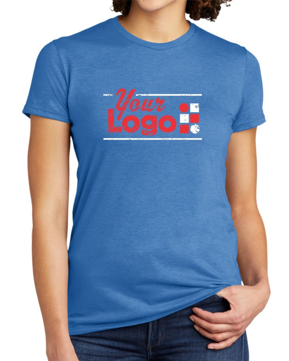 Allmade S/S Tri-Blend Custom T-Shirt, color: Azure Blue