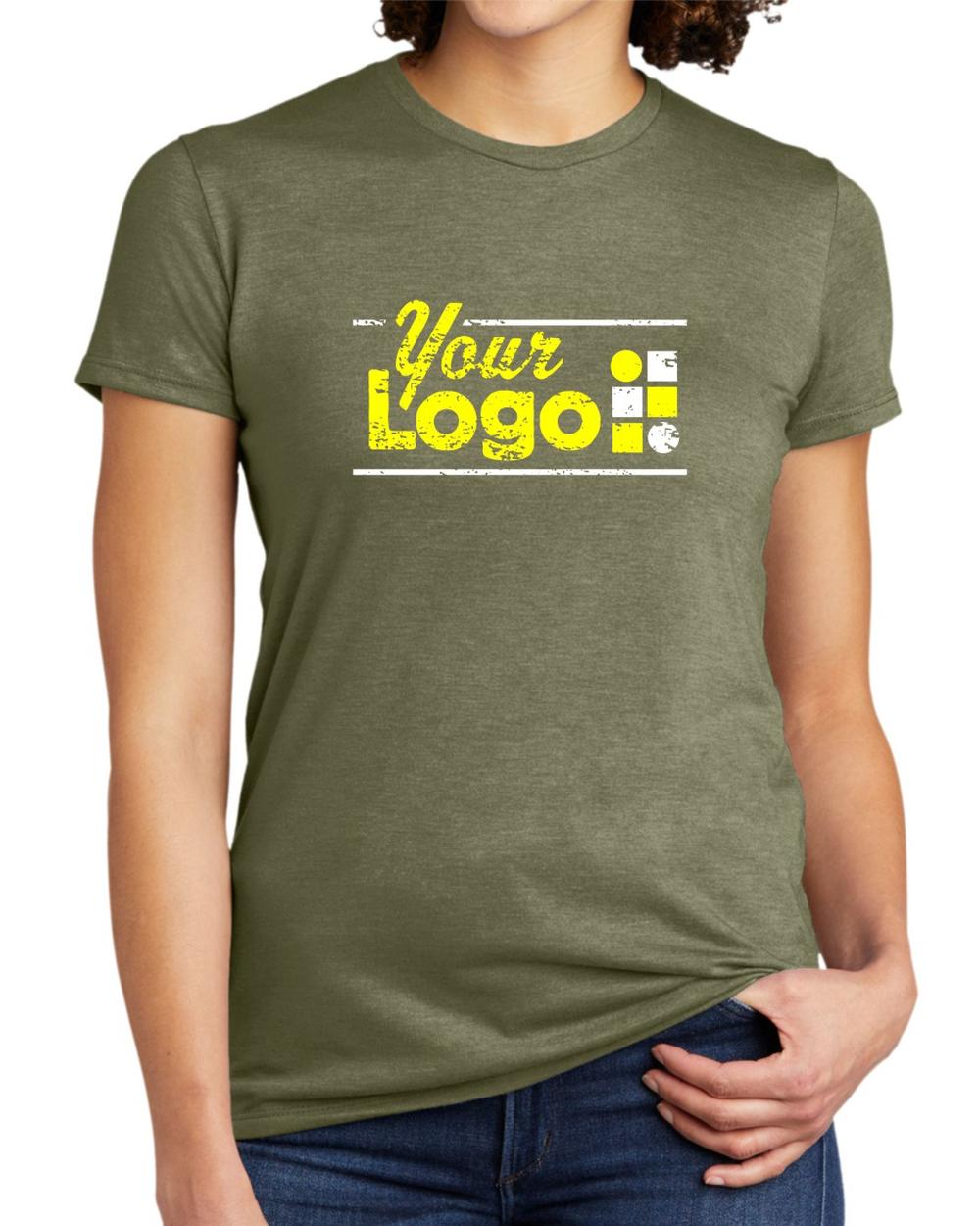 Allmade S/S Tri-Blend Custom T-Shirt, color: Olive You Green