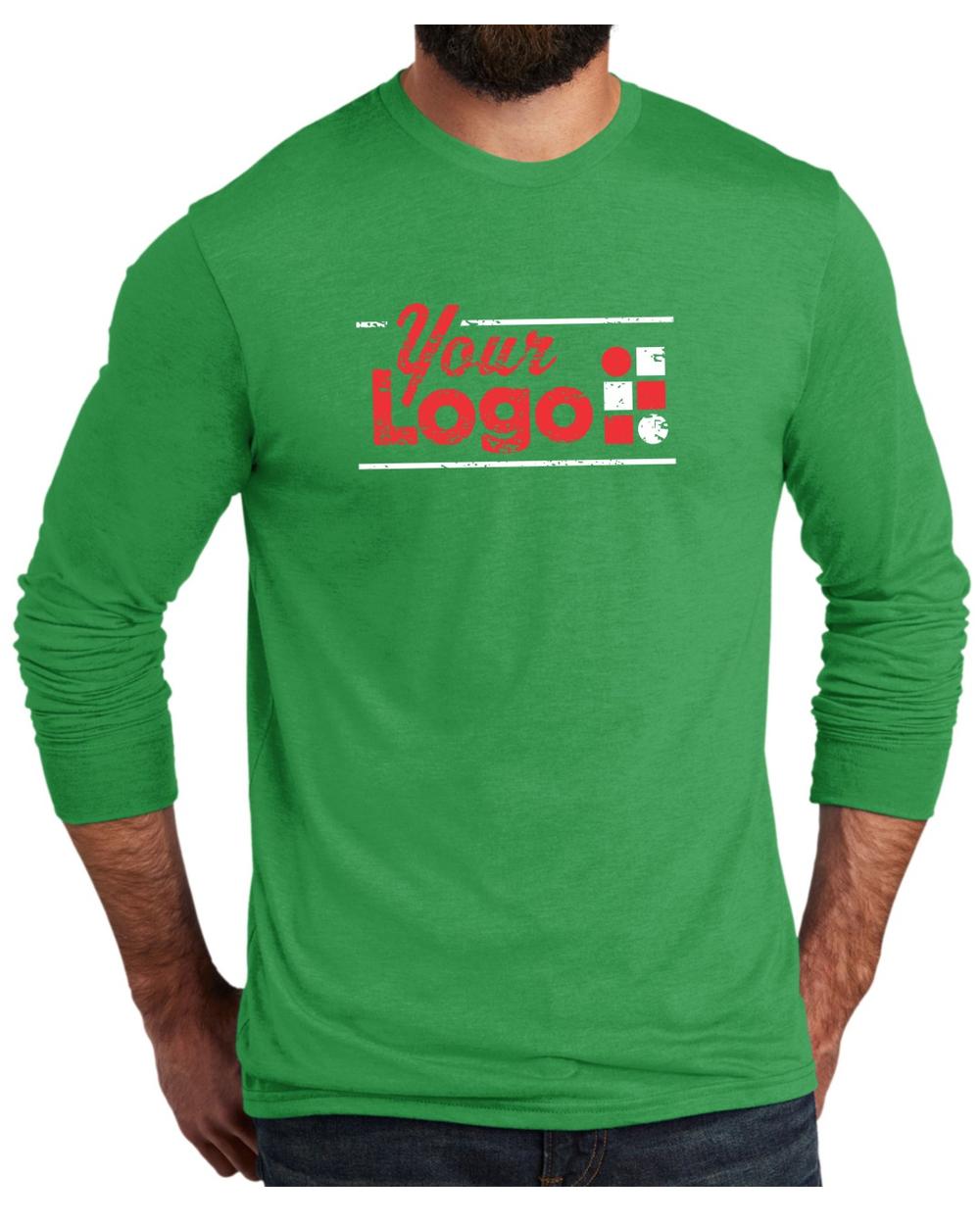 Allmade L/S Tri-Blend Custom T-Shirt, color: Enviro Green