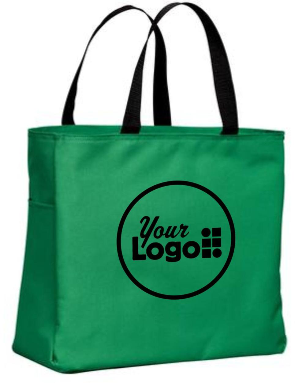 Port Authority Essential Custom Tote Bag, color: Kelly Green