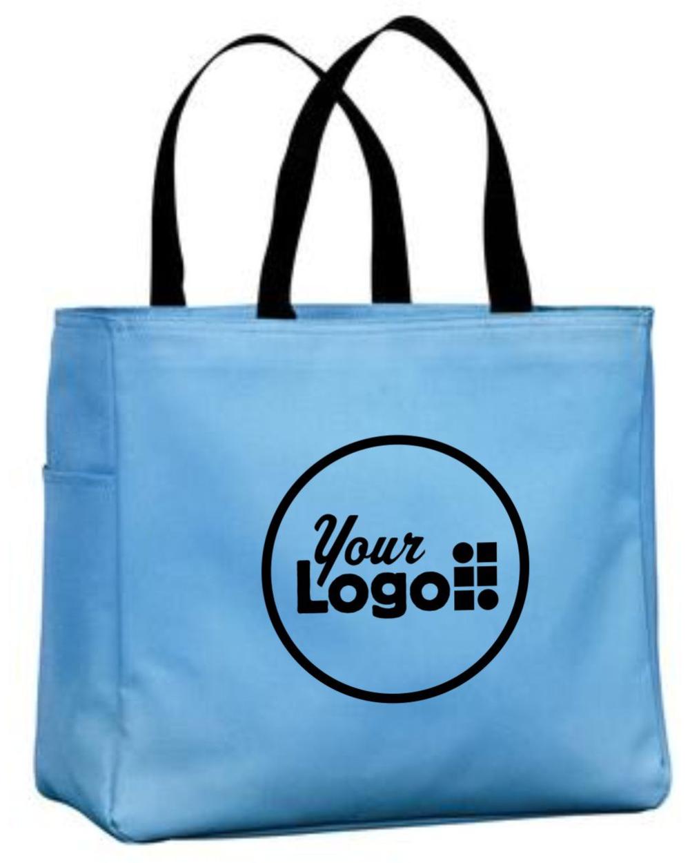 Port Authority Essential Custom Tote Bag, color: Carolina Blue