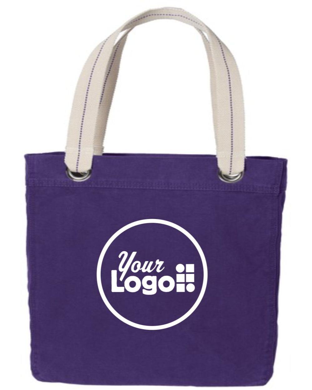Port Authority Allie Custom Tote Bag, color: Purple