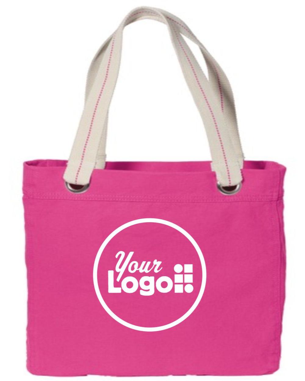 Port Authority Allie Custom Tote Bag, color: Tropical Pink