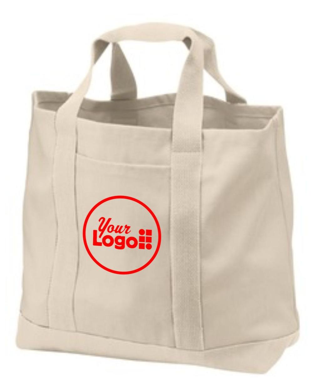 Port Authority 2-Tone Shopping Custom Tote Bag, color: Natural