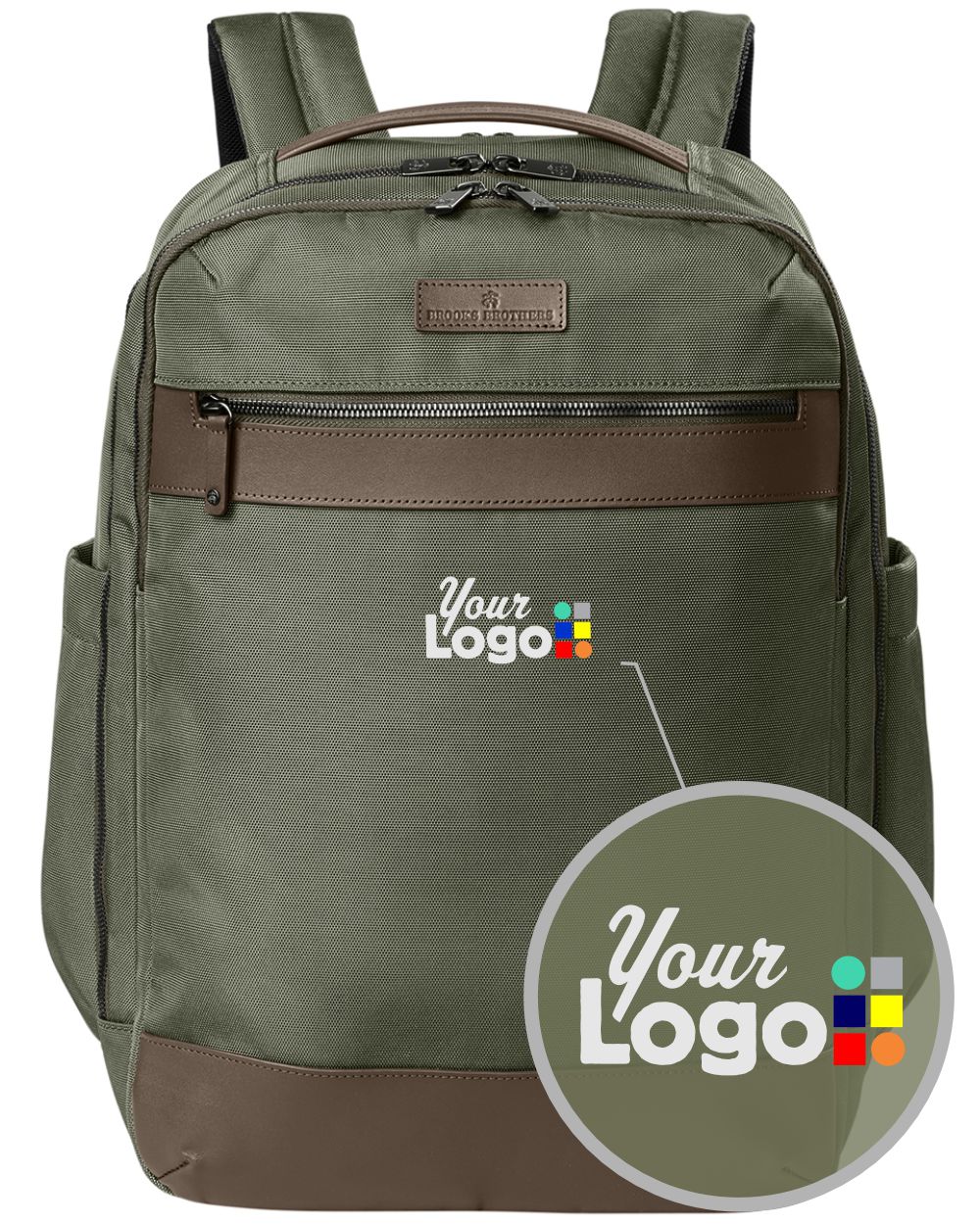Brooks Brothers Oxford Custom Backpack, color: Noble Green