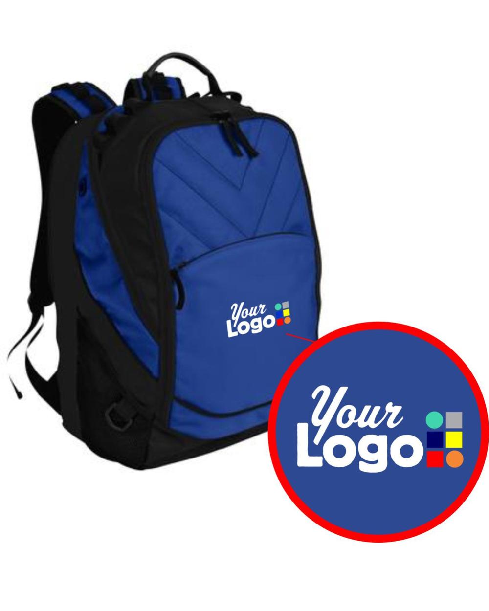 Port Authority Xcape Laptop Custom Backpack, color: Shock Blue/Black