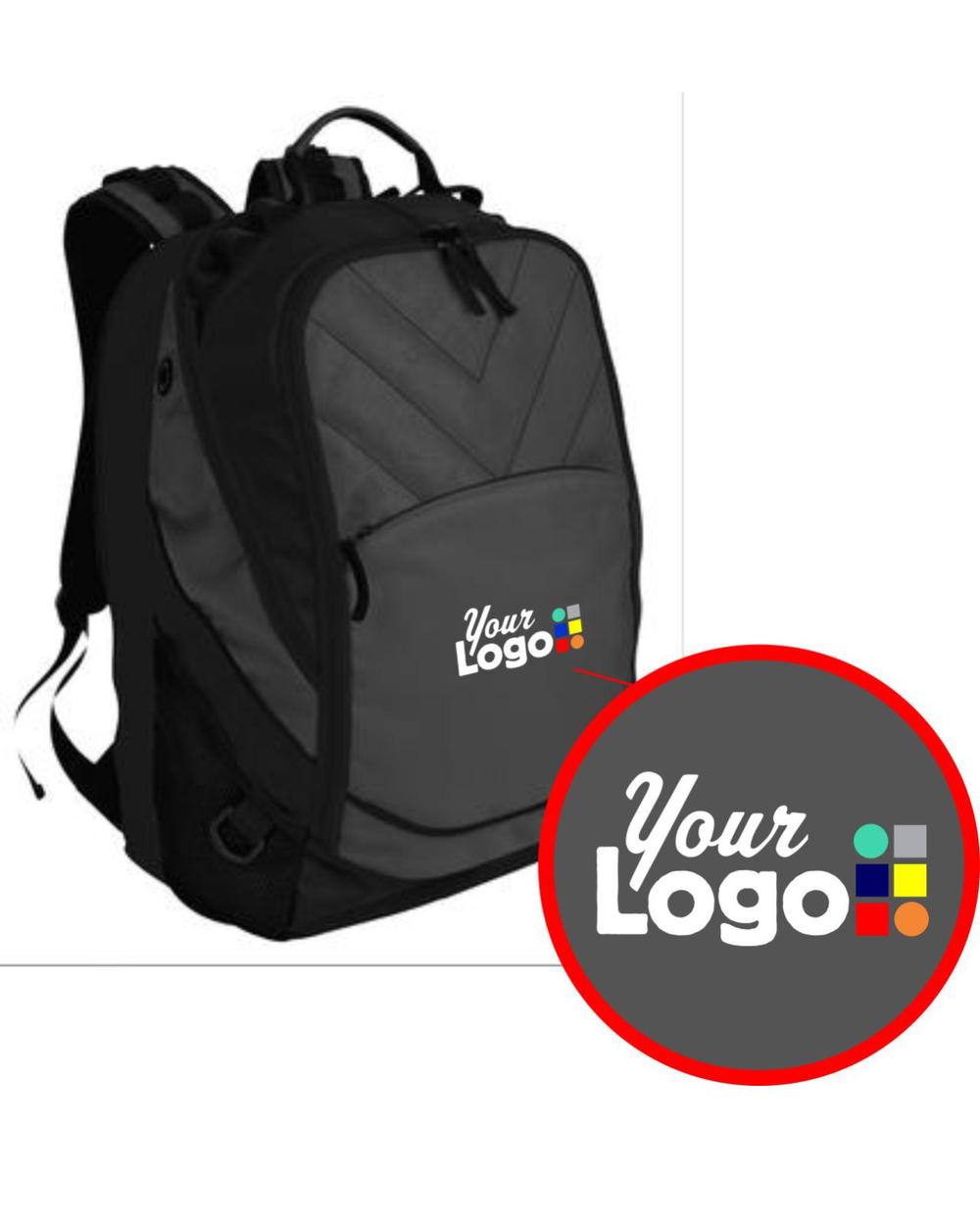 Port Authority Xcape Laptop Custom Backpack, color: Dark Charcoal/Black