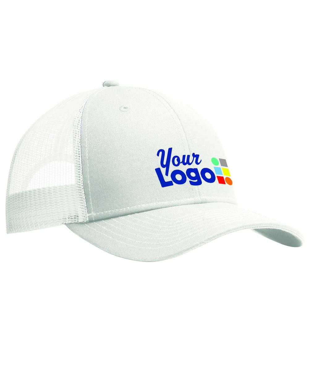 Port Authority Snapback Trucker Custom Cap, color: White