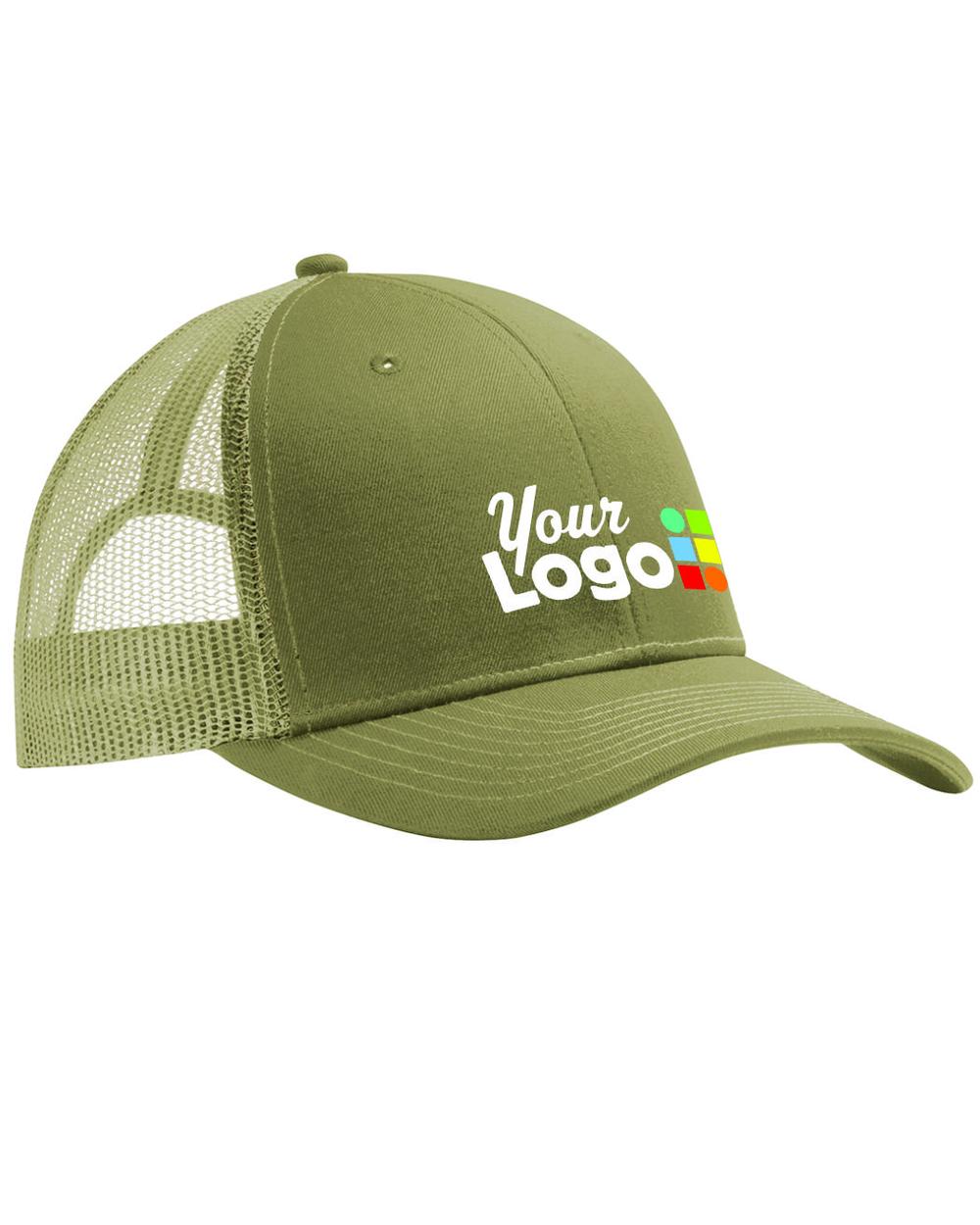 Port Authority Snapback Trucker Custom Cap, color: Coyote Brown