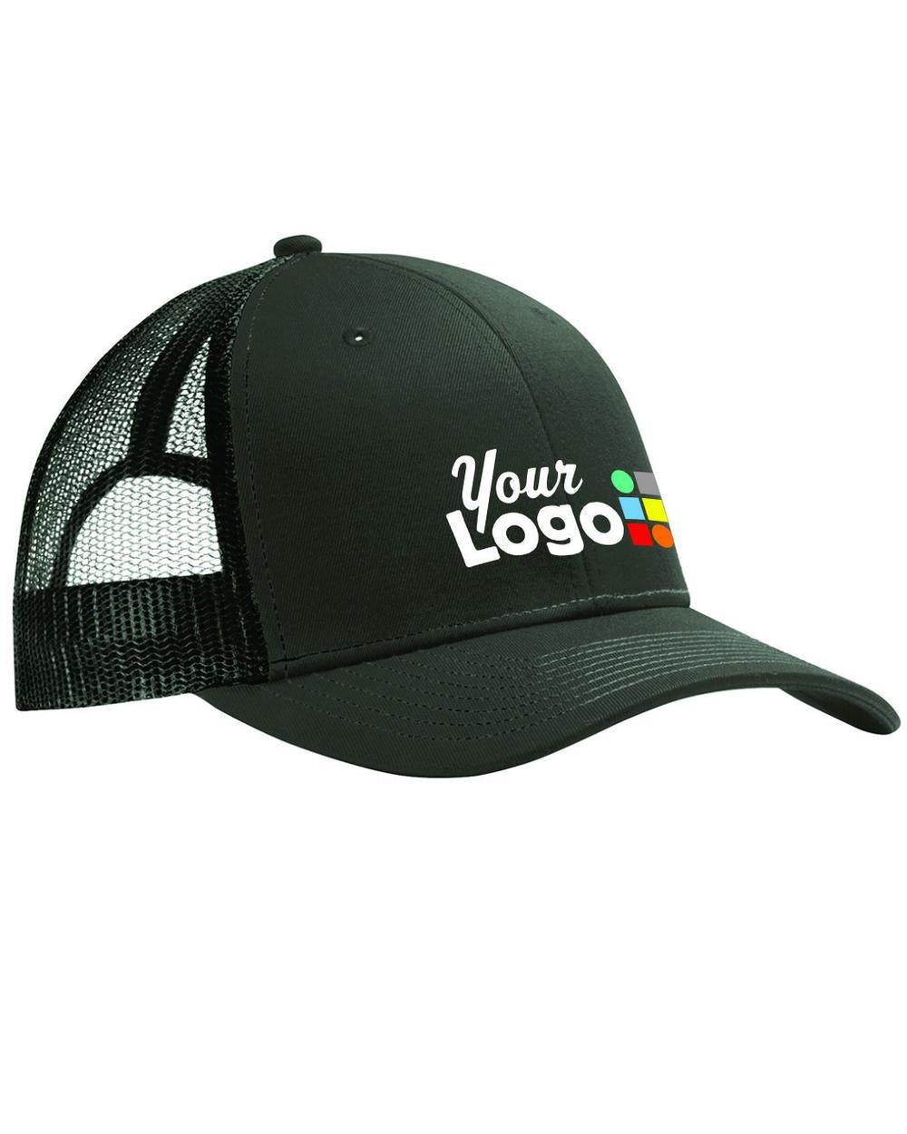 Port Authority Snapback Trucker Custom Cap, color: Grey Steel