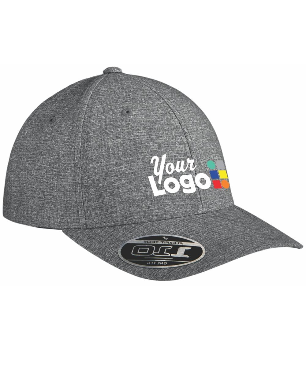 Port Authority FlexFit 110 Performance Custom Cap, color: Heather Grey