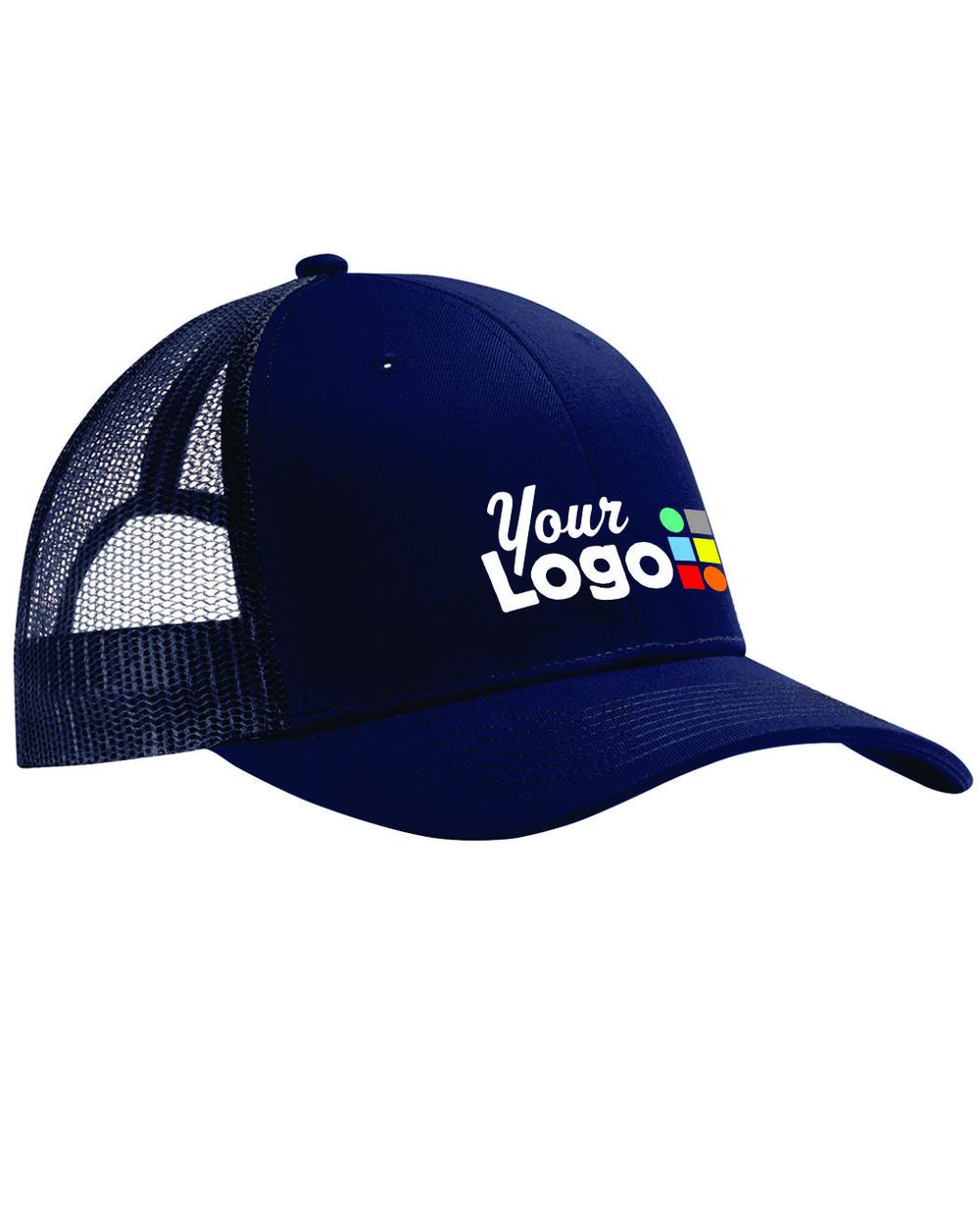 Port Authority Snapback Trucker Custom Cap, color: True Navy