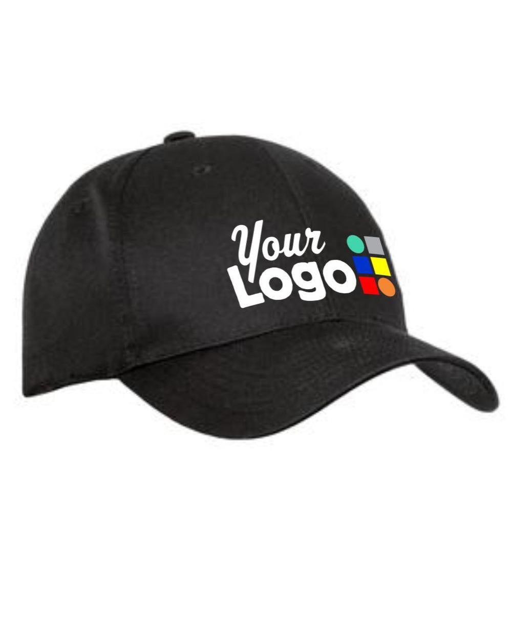 Port Authority Fine Twill Custom Cap, color: Black