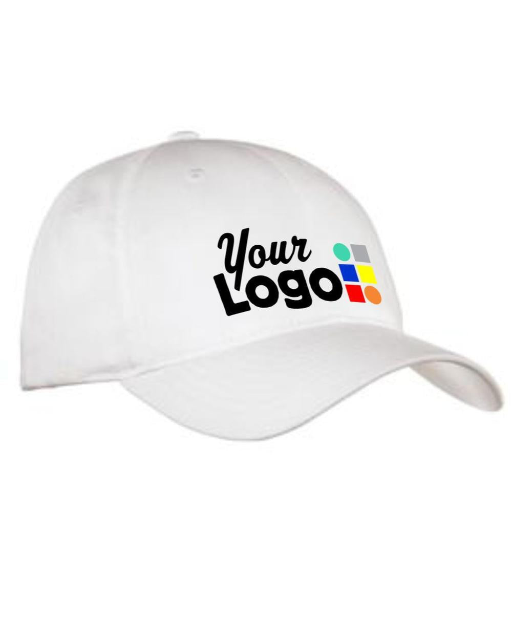 Port Authority Fine Twill Custom Cap, color: White