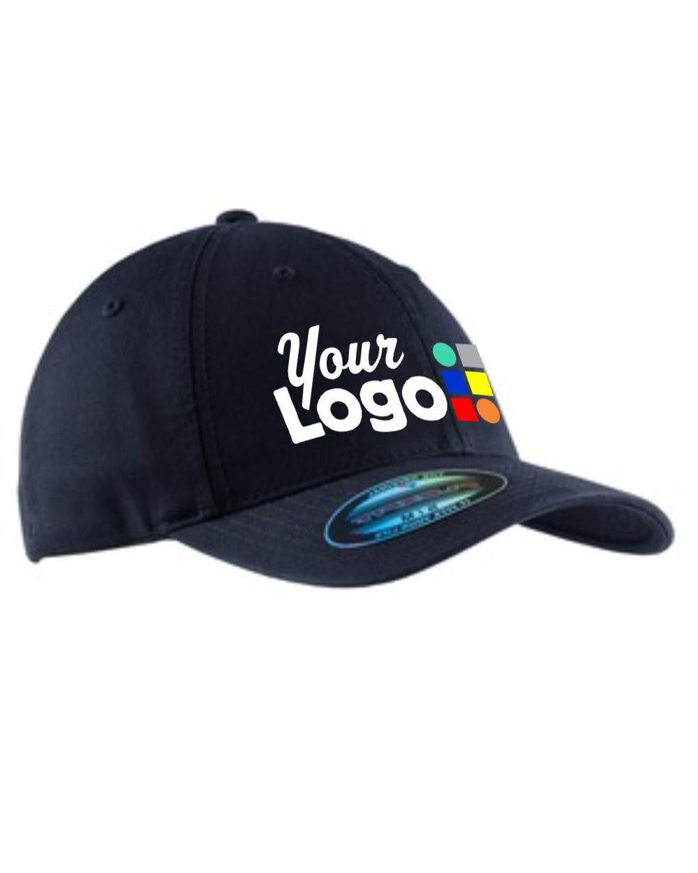 Port Authority Garment Washed Stretch-Fit Custom Cap, color: Navy