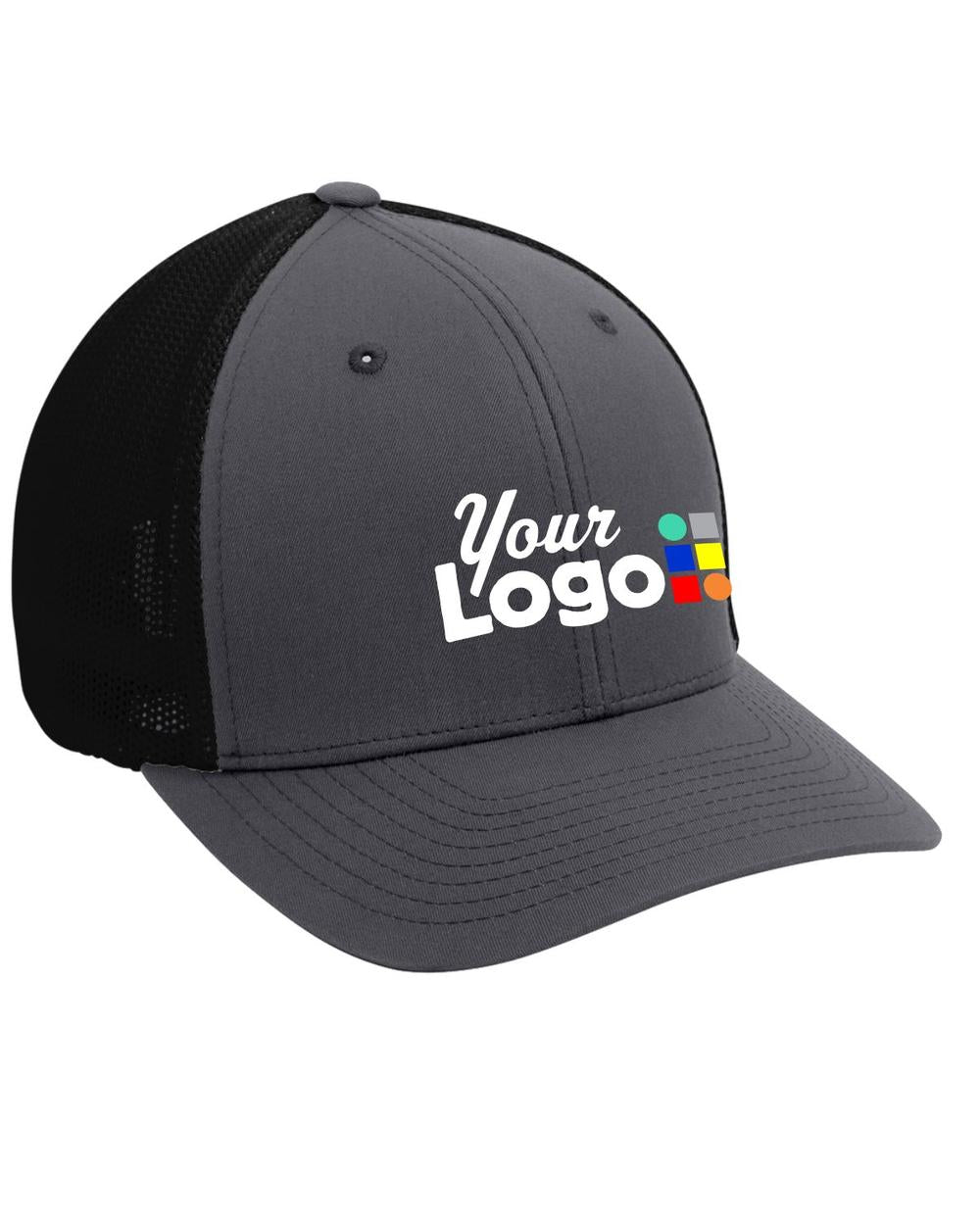 Port Authority MeshBack FlexFit Custom Cap, color: Graphite/Black