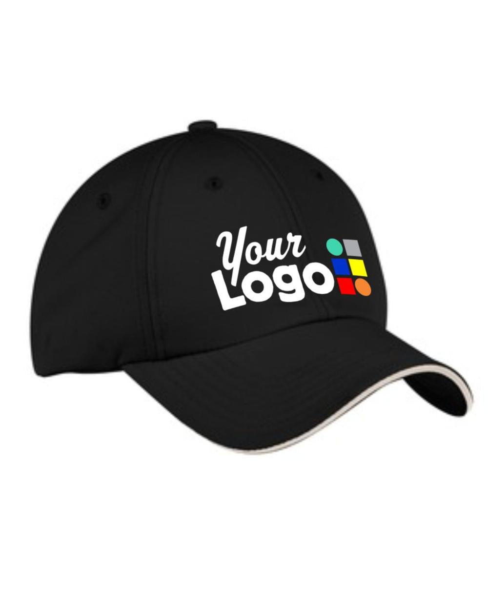Port Authority DryZone Custom Cap, color: Black/Stone