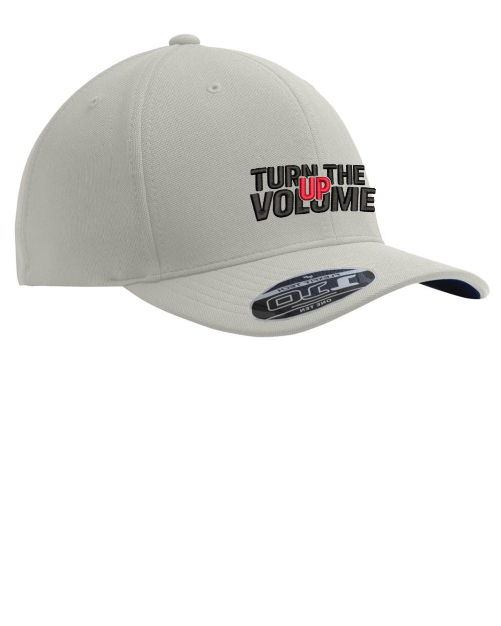 Port Authority MeshBack FlexFit Turn The Volume Up Cap, color: Silver