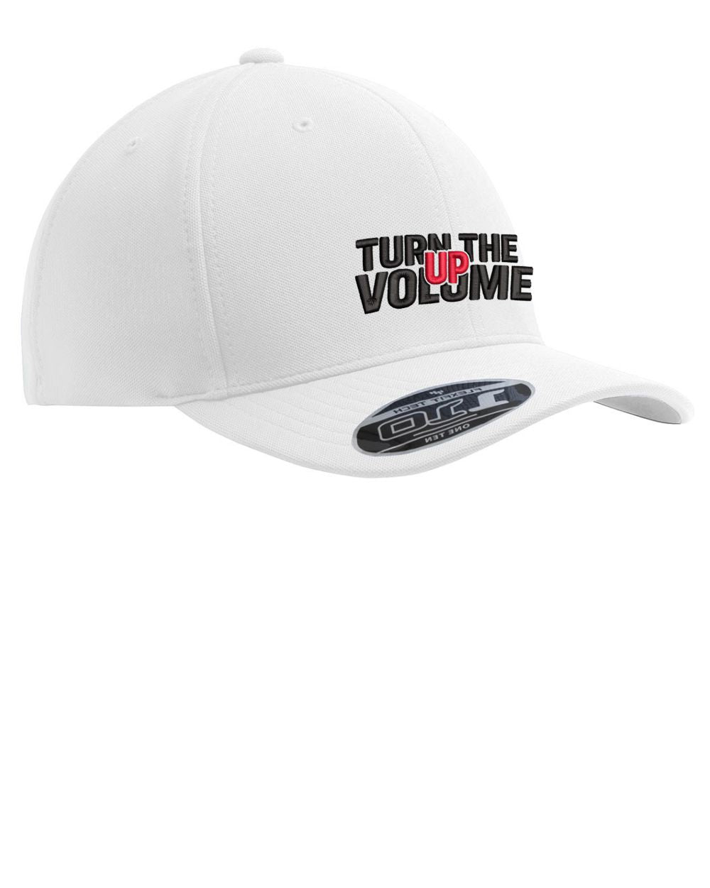 Port Authority MeshBack FlexFit Turn The Volume Up Cap, color: White