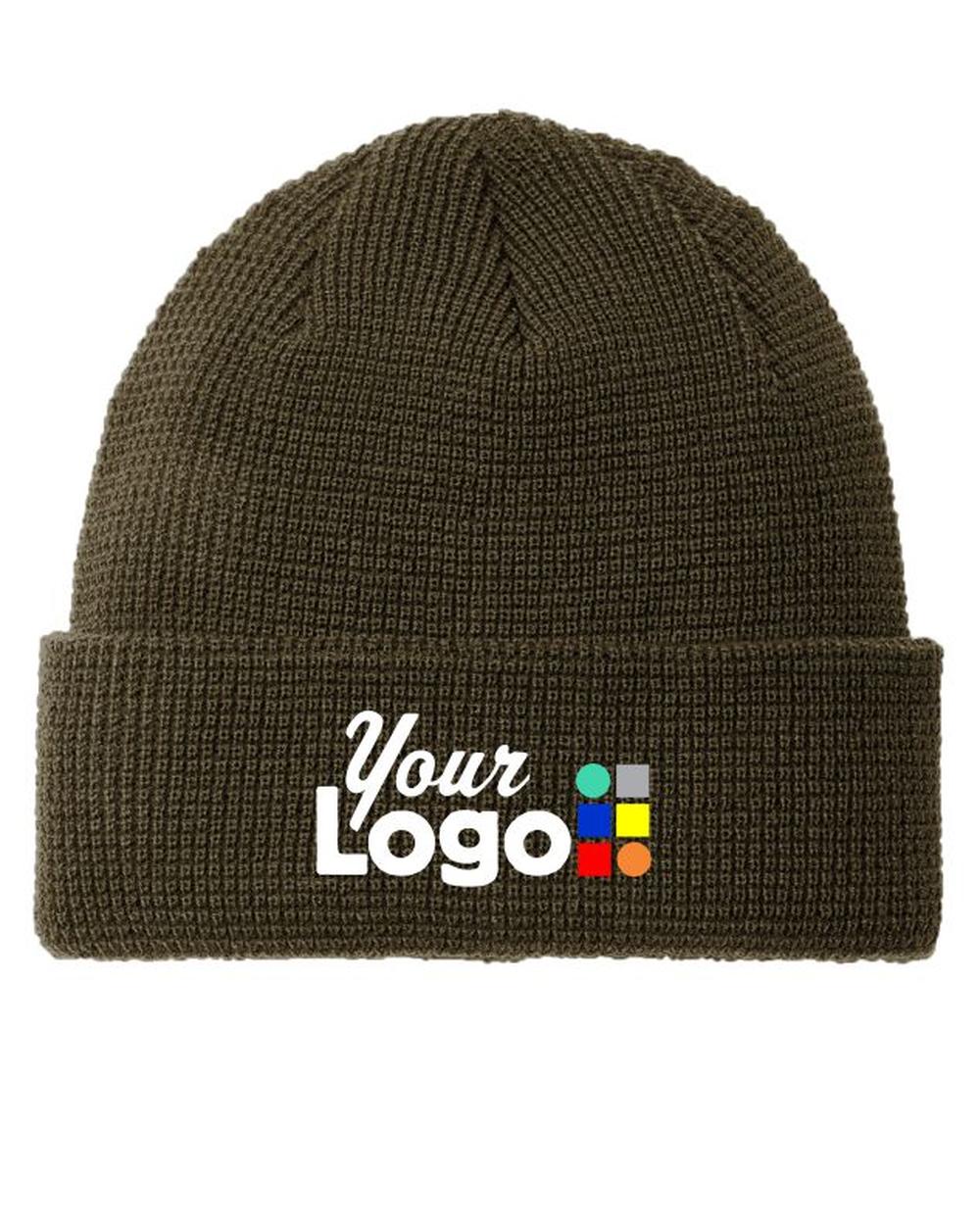 Port Authority Thermal Knit Cuffed Custom Beanie, color: Olive Green