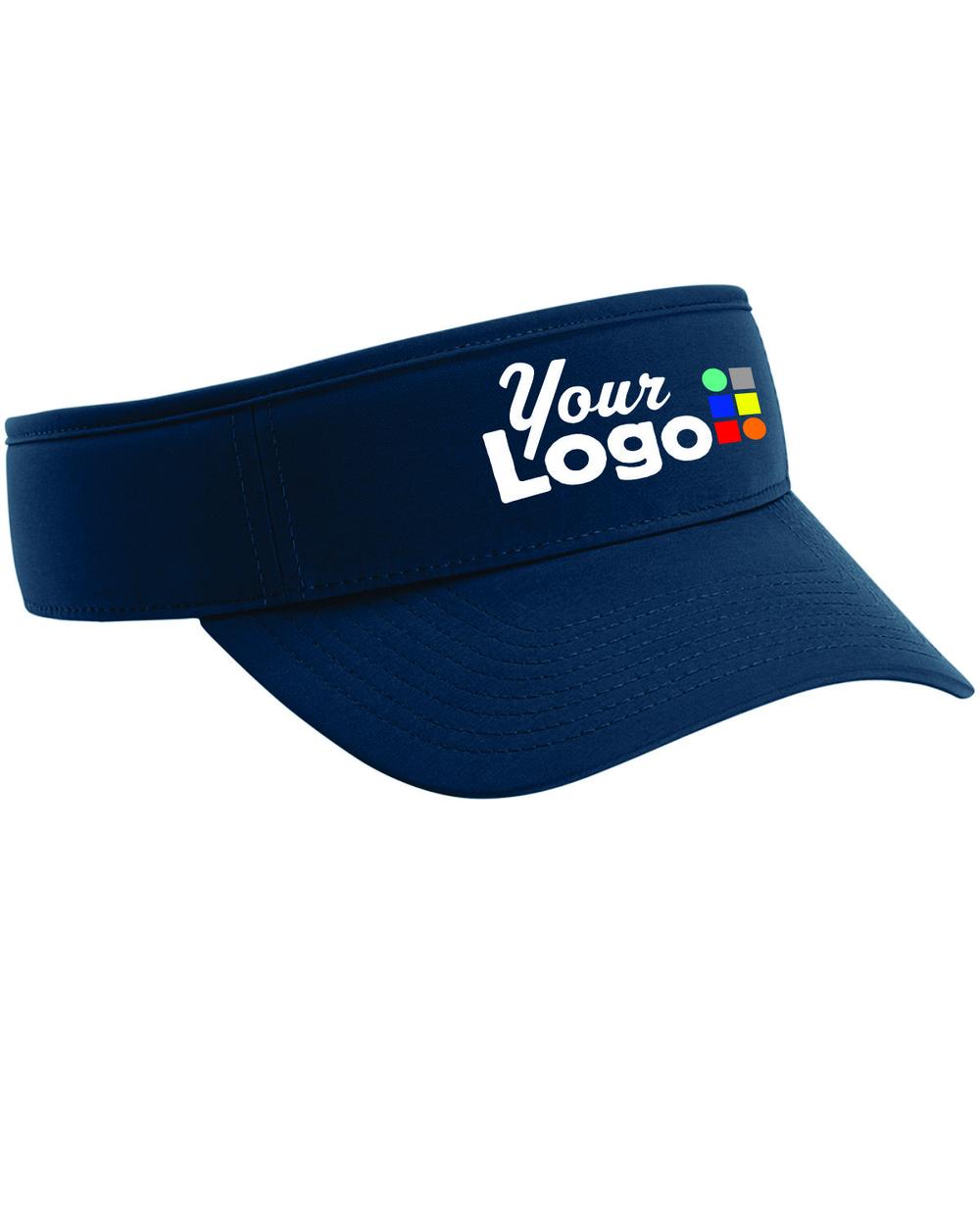 Port Authority Poly Custom Visor, color: River Blue Navy