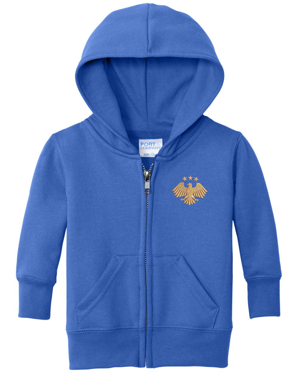 Port & Company Core Fleece Full-Zip Syria's New Eagle Hoodie, color: Royal
