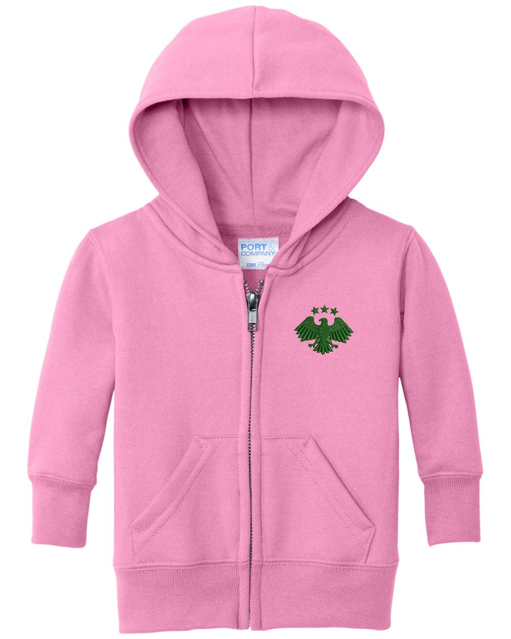 Port & Company Core Fleece Full-Zip Syria's New Eagle Hoodie, color: Candy Pink