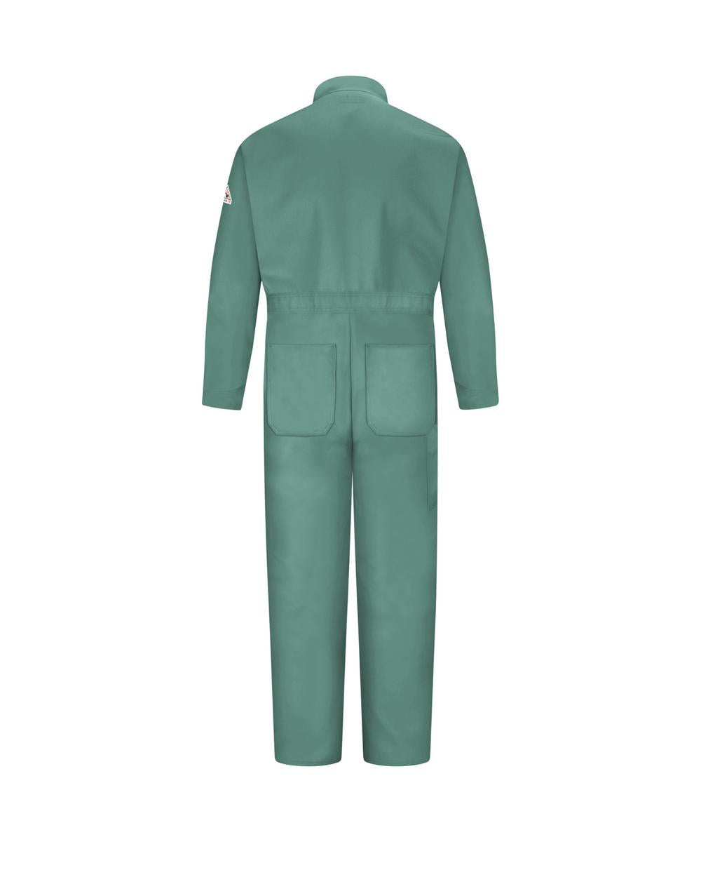 Bulwark Gripper Front Excel Flame Resistant Coverall, color: Visual Green