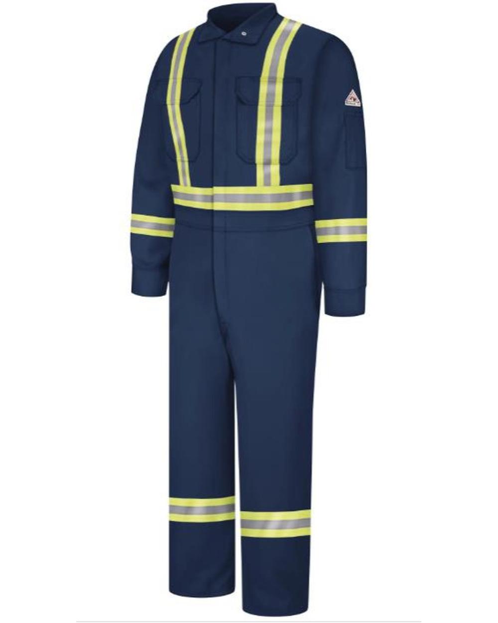 Bulwark CSA Compliant Flame Resistant Coverall, color: Navy