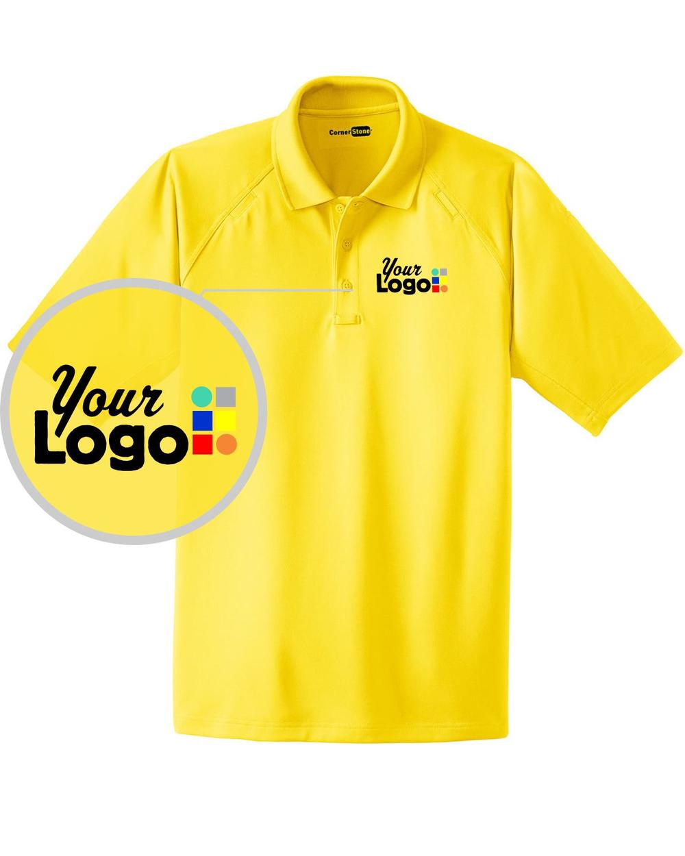 CornerStone S/S Select Snag-Proof Tactical Custom Golf Shirt, color: Yellow