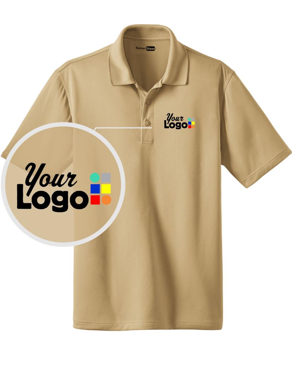 CornerStone S/S Select Snag-Proof Industrial Custom Golf Shirt, color: Tan