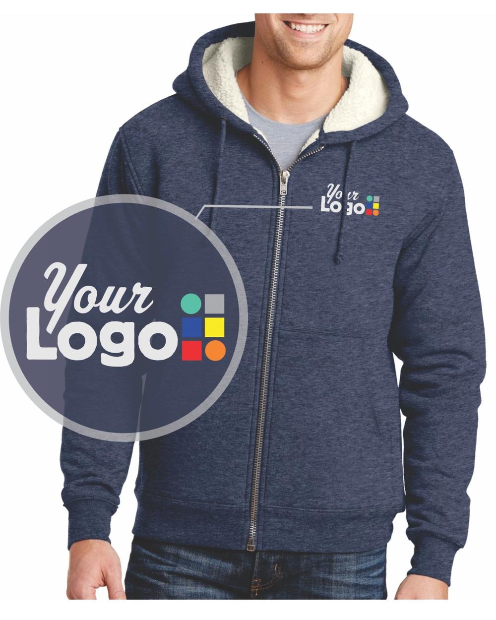 CornerStone Sherpa-Lined Industrial Custom Jacket, color: Navy