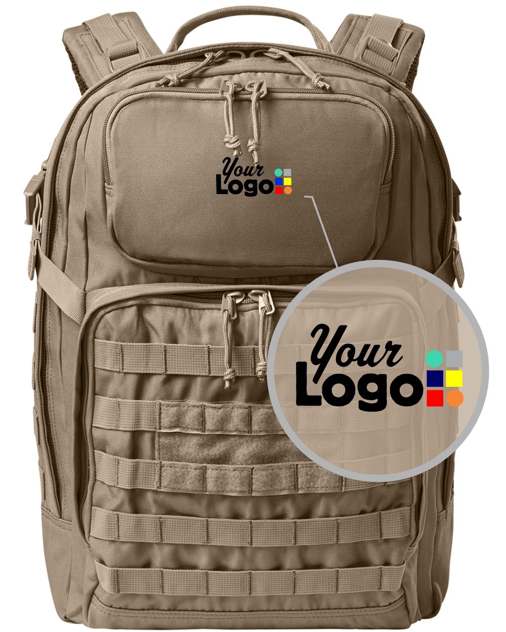 CornerStone Large Tactical Custom Backpack, color: Coyote Brown