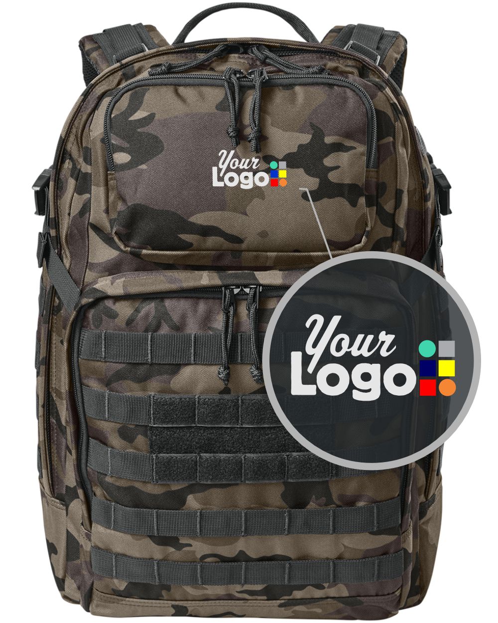 CornerStone Large Tactical Custom Backpack, color: Black Ink Camo